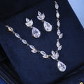 Clear Teardrop Marquise Necklace Earring Sets Multi Metal view 10