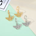 Cherub Angel Huggie Drop Earrings in Three Antique Finishes view 2