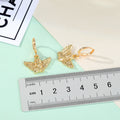 Cherub Angel Huggie Drop Earrings in Three Antique Finishes view 4