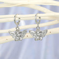 Cherub Angel Huggie Drop Earrings in Three Antique Finishes view 3