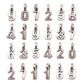 Metallic Number Metal Beads for Jewelry and Craft Projects view 5