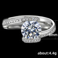 Clear Round Stone Swirl Bypass Silver Tone Ring Jewelry Accessory view 4