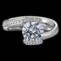 Clear Round Stone Swirl Bypass Silver Tone Ring Jewelry Accessory view 3