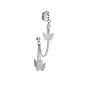 Three Silver Butterfly Ear Cuff and Chain Earring Designs view 6