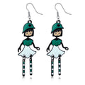 Cartoon Girl Hook Earrings in Five Bright Color Options view 6