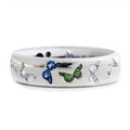 Colorful Butterfly Pattern Band Ring In Six Designs view 7