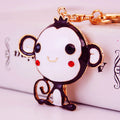 Cartoon Monkey Metal Keychain With Split Ring And Lobster Clasp view 9