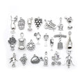 Silver-Tone Wine Glass Metal Charms with 21 Listed Options view 1