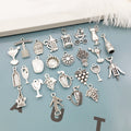 Silver-Tone Wine Glass Metal Charms with 21 Listed Options view 2