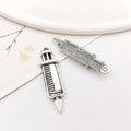 Antique Silver Zinc Alloy Nurse Hat Stethoscope Medical Tool Nurse Cap Charm Pendant for DIY Jewelry