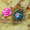 Antique Finish Ornate Oval Setting Metal Jewelry Component view 2