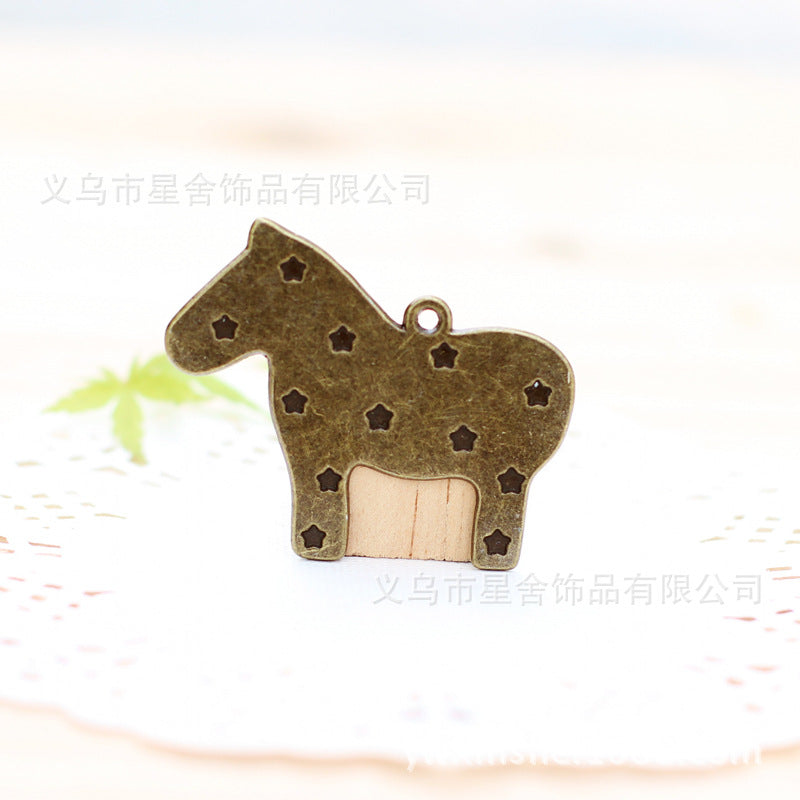 40x33mm Five Point Star Alloy Charm Pendant
