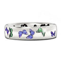Colorful Butterfly Pattern Band Ring In Six Designs view 2