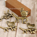 19x18mm Double-Sided Alloy Cat Charm Pendant