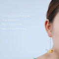 Gold Tone Goldfish And Clear Bubble Asymmetric Long Earrings In Two Colors view 3