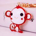 Cartoon Monkey Metal Keychain With Split Ring And Lobster Clasp view 6