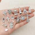 Silver-Tone Wine Glass Metal Charms with 21 Listed Options view 3
