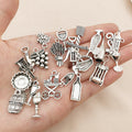 Silver-Tone Wine Glass Metal Charms with 21 Listed Options view 4