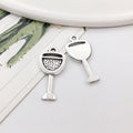Silver-Tone Wine Glass Metal Charms with 21 Listed Options view 7