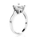 Square Clear Stone Crossover Double Band Ring Jewelry Accessory view 6