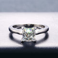 Square Clear Stone Crossover Double Band Ring Jewelry Accessory view 1
