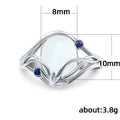 Silver Tone Dolphin Ring with White Faux Pearl Accent view 5