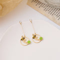 Bee Queen Floral Gold Tone Dangle Earrings in Three Styles view 2