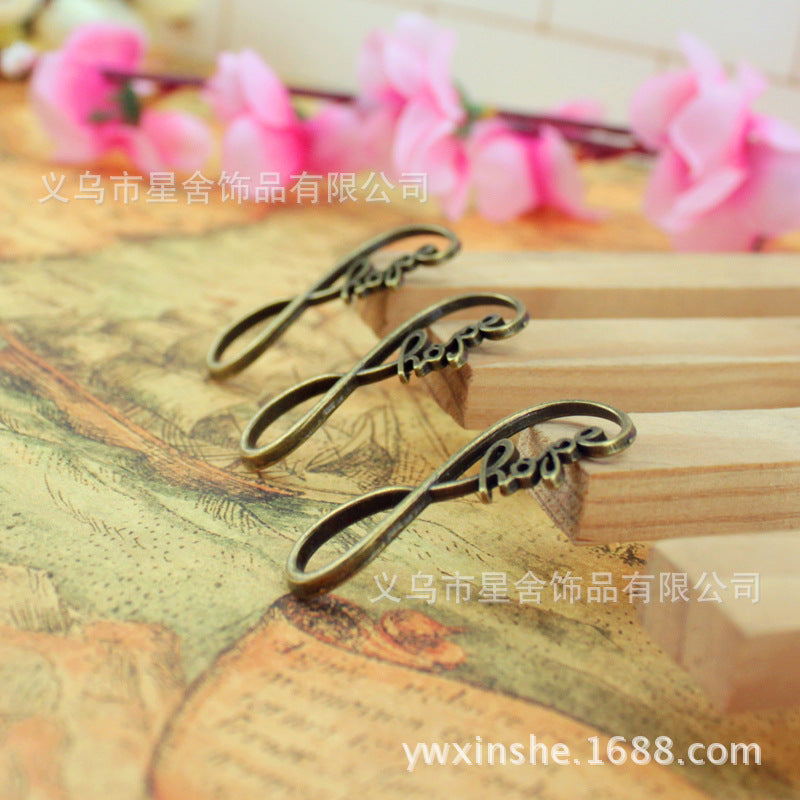Curved Alloy Hope Bracelet Connector 38x14mm