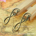 Hope Script Curved Bracelet Connector In Multiple Metal Finishes view 3