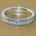 Double-Row Clear Stone Eternity Band In Gold And Silver Tones view 2