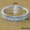 Double-Row Clear Stone Eternity Band In Gold And Silver Tones view 5