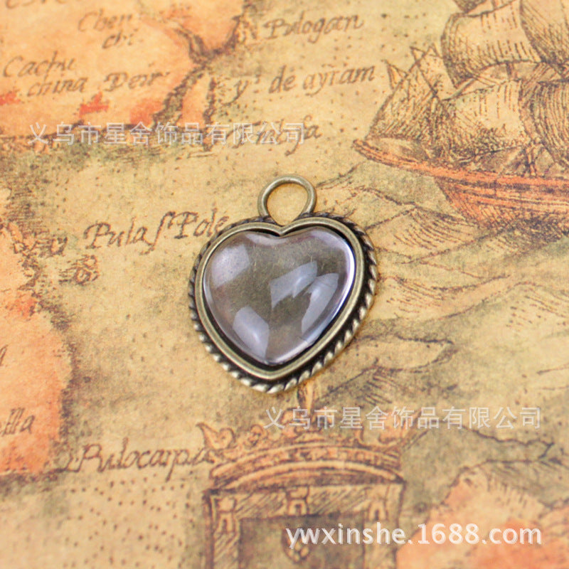 Heart Pendant Tray Bezel Setting for 18mm Cabochon