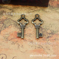 Vintage Flower Keychain Charm Pendant, 25x10mm