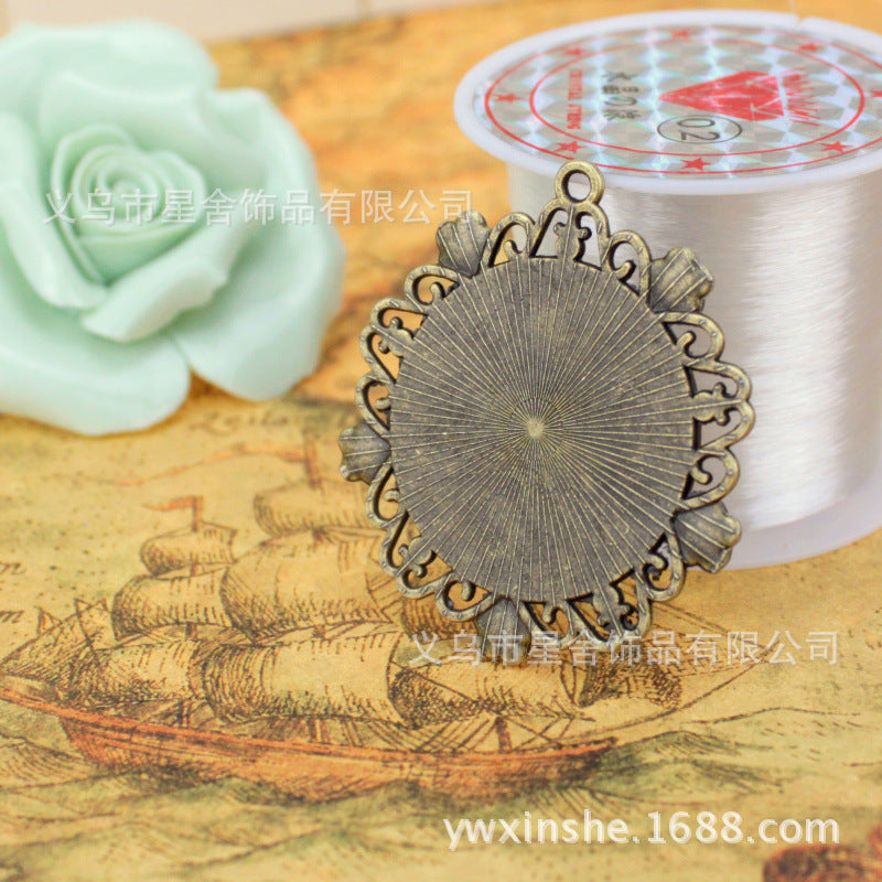 44mm Flower Cabochon Tray Pendant Base for 30mm Cabochon
