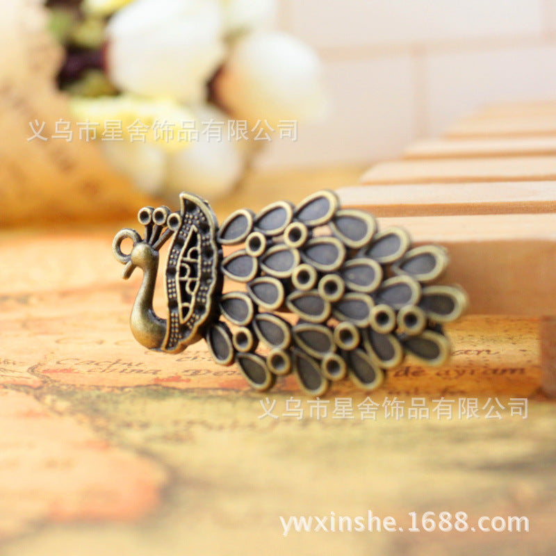 43x22mm Alloy Peacock Display Charm Pendant