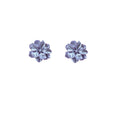 Lilac Pearlescent Flower Stud Earrings Two Designs view 5