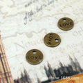 9mm Electroplated Alloy Love Round Charm Pendant