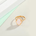 Gold Tone Hamsa Druzy Adjustable Rings in Three Colors view 4