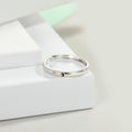 Silver Tone Slim Crescent Moon Ring with Open Adjustable Band view 2