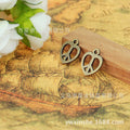 Vintage Heart Peace Charm Metal Jewelry Component, 4 Finish Options view 2