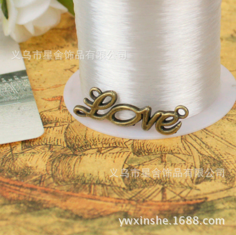 Alloy LOVE Double-Hole Connector Charm 33x10mm