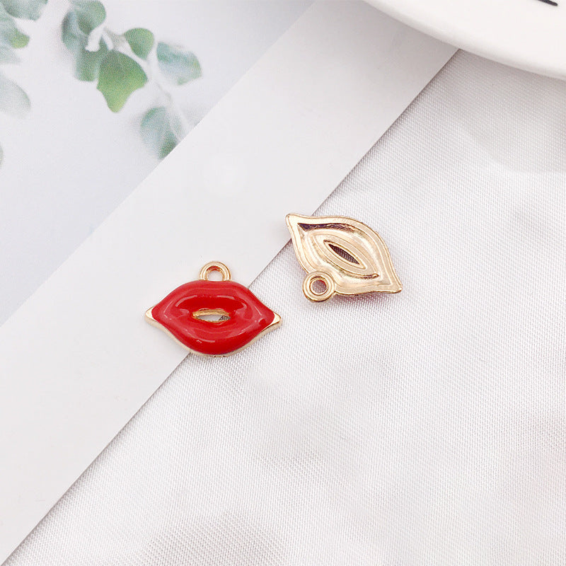 Enamel Zinc Alloy Lipstick Perfume Charm Pendant for DIY Earrings Stud Jewelry Accessories