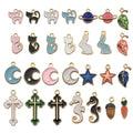 Gold-Tone Moon and Leaf Metal Charms with 28 Listed Options view 1