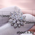 Floral Marquise Stone Stud Earrings In Eight Color Variants view 5