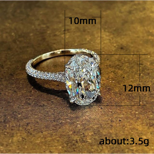 Ring with printed 10 by 12 mm center and approximate weight