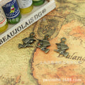 Miniature Broom Pendant Charm In Four Metal Finishes view 1