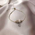 Heart Charm Slider Bracelet In Silver Tone Or Gold Tone view 4