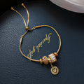 Heart Charm Slider Bracelet In Silver Tone Or Gold Tone view 3