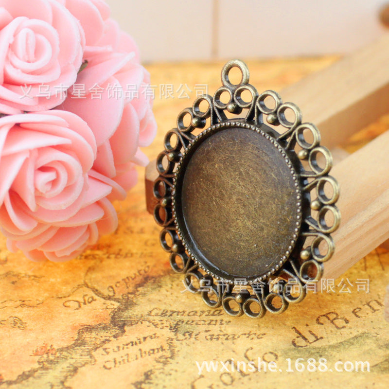 39mm Vintage Cabochon Tray Base for 25mm Cabochon