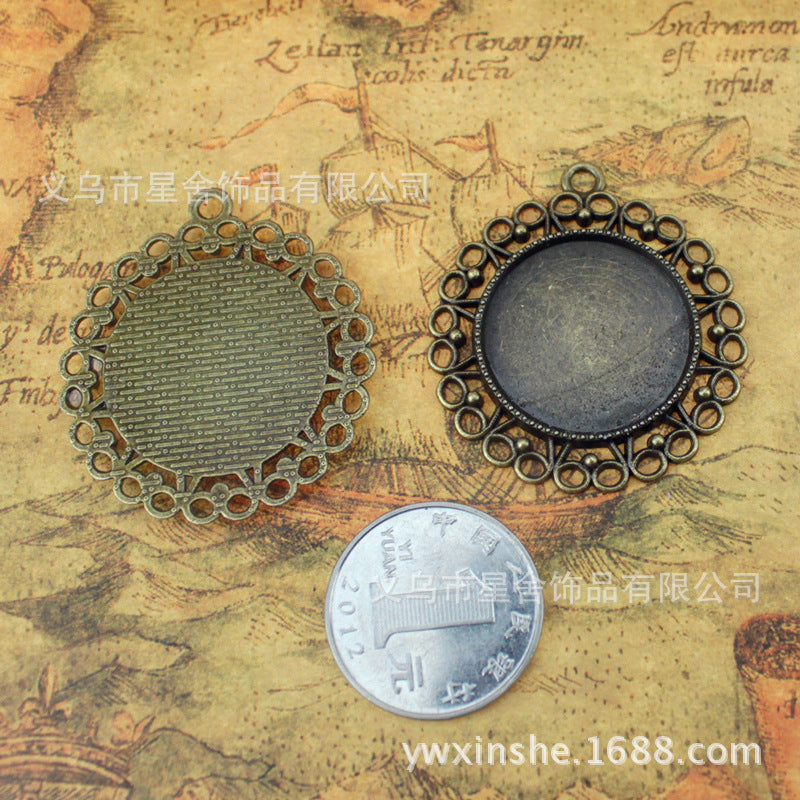 39mm Vintage Cabochon Tray Base for 25mm Cabochon